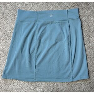 Athleta Womens Small Pencil Mini-Skirt Elastic Waist Pull-on Teal Blue Athletic